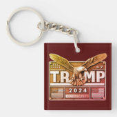 TRUMP 2024 met een Adelaar Sleutelhanger (Voorkant)