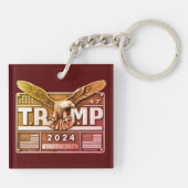 TRUMP 2024 met een Adelaar Sleutelhanger (Achterkant)
