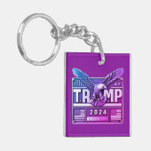 TRUMP 2024 met een Adelaar Sleutelhanger (Voorkant Links)