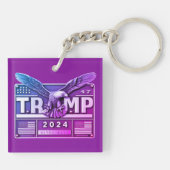 TRUMP 2024 met een Adelaar Sleutelhanger (Achterkant)