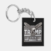 TRUMP 2024 met een adelaar Sleutelhanger (Voorkant Links)