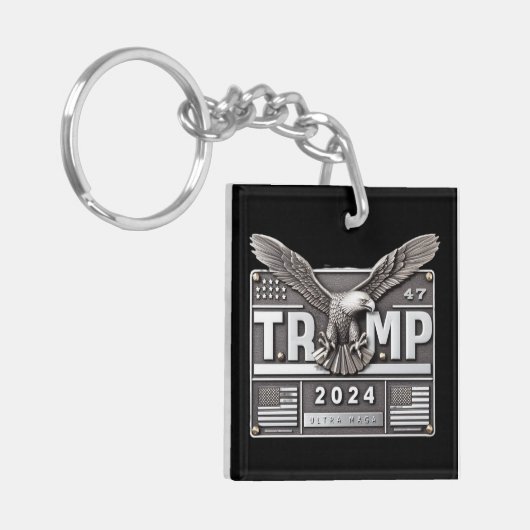 TRUMP 2024 met een adelaar Sleutelhanger (Voorkant Links)