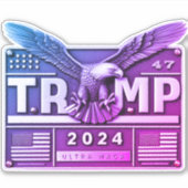 TRUMP 2024 met een adelaar Sticker (Voorkant)