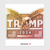 TRUMP 2024 met een Adelaar Sticker (Vel)