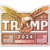 TRUMP 2024 met een Adelaar Sticker (Voorkant)