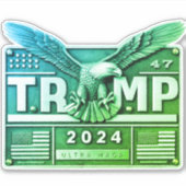 TRUMP 2024 met een Adelaar Sticker (Voorkant)