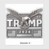 TRUMP 2024 met een adelaar Sticker (Vel)