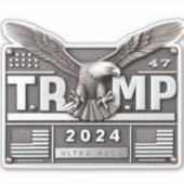 TRUMP 2024 met een adelaar Sticker (Voorkant)
