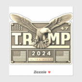 TRUMP 2024 met een adelaar Sticker (Vel)