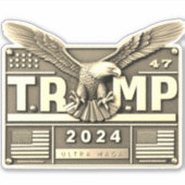 TRUMP 2024 met een adelaar Sticker (Voorkant)
