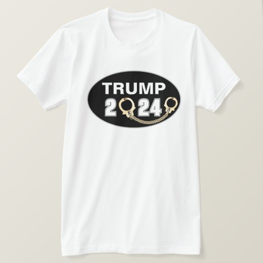 Trump 2024 met handboeien t-shirt (Design voorkant)