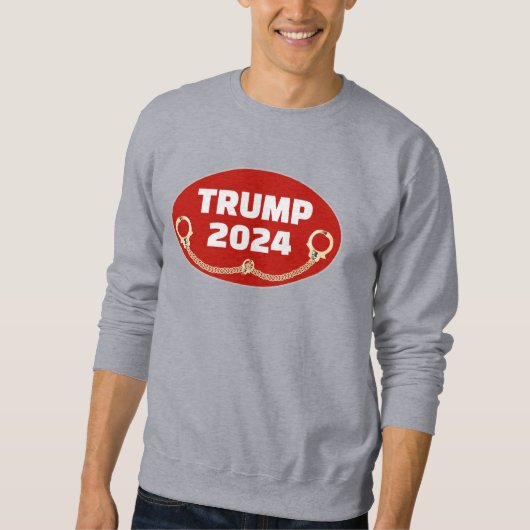 Trump 2024 met handboeien trui (Voorkant)