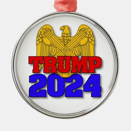 Trump 2024 metalen ornament (Voorkant)
