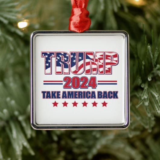 Trump 2024 metalen ornament (Boom)