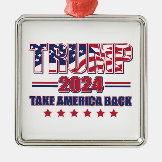 Trump 2024 metalen ornament (Voorkant)