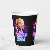 Trump 2024 - miami vice papieren bekers (Voorkant)