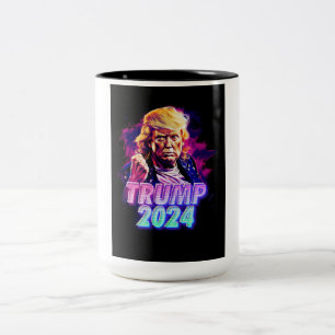 Trump 2024 - miami vice tweekleurige koffiemok