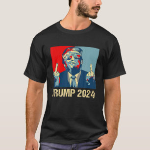  Trump 2024 middelvinger Ik zal terug Elec T-shirt