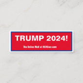 TRUMP 2024 mini-visitekaartjes Mini Visitekaartje (Achterkant)
