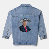 Trump 2024 Mis ik al? Grappig citaat Denim Jacket (Achterkant)