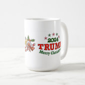 Trump 2024 Mok met prettige kerstcadeaus (Voorkant rechts)