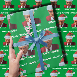 Trump 2024 Mok shot Make Christmas Great Again Cadeaupapier