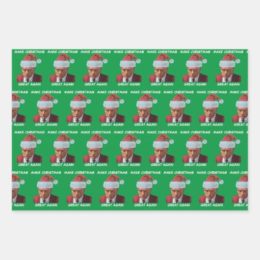 Trump 2024 Mok shot Make Christmas Great Again Inpakpapier Vel (Voorkant)