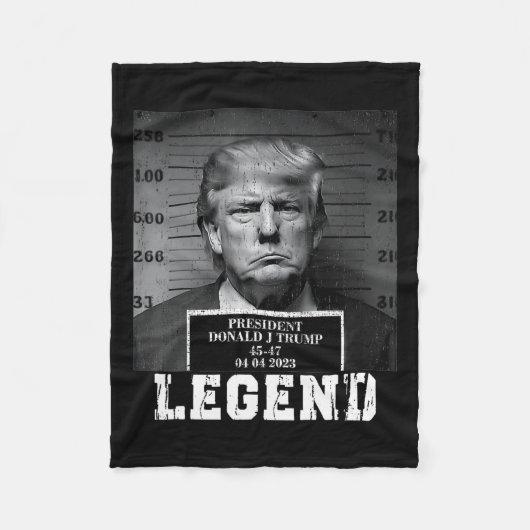 Trump 2024 Mugshot President Legend Fleece Deken (Voorkant)