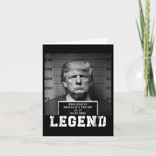Trump 2024 Mugshot President Legend Kaart (Voorkant)