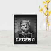 Trump 2024 Mugshot President Legend Kaart (Gele Bloem)
