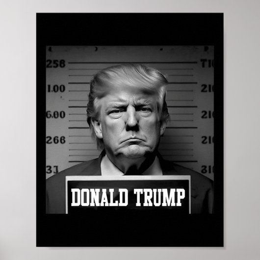 Trump 2024 Mugshot Trump Mok neergeschoten Preside Poster (Voorkant)