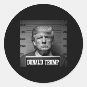 Trump 2024 Mugshot Trump Mok neergeschoten Preside Ronde Sticker