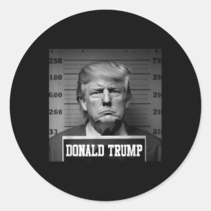 Trump 2024 Mugshot Trump Mok neergeschoten Preside Ronde Sticker
