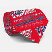 Trump 2024 Neem AmeriCA bACK Stropdas (Opgerold)