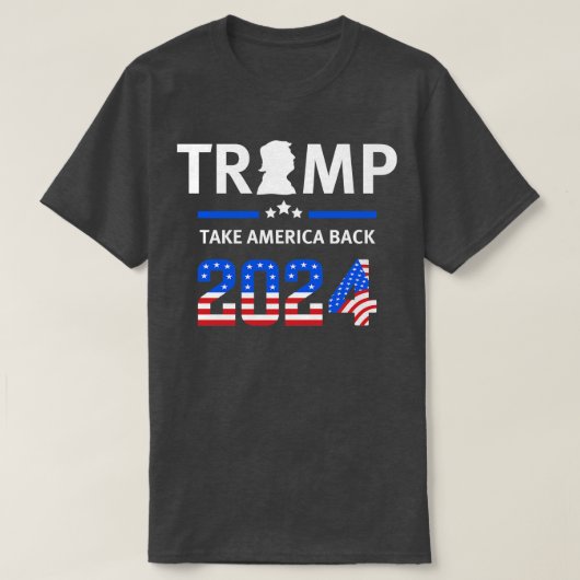 Trump 2024 Neem Amerika terug (12) T-shirt (Design voorkant)