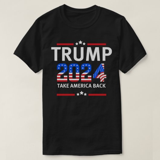 Trump 2024 Neem Amerika terug (17) T-shirt (Design voorkant)