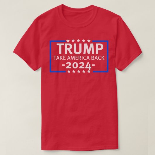 Trump 2024 Neem Amerika terug (37) T-shirt (Design voorkant)