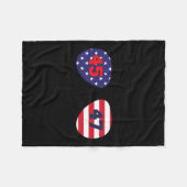 Trump 2024 Neem Amerika terug Amerikaanse vlag Pat Fleece Deken (Voorkant (Horizontaal))