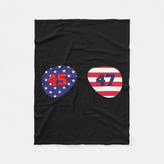 Trump 2024 Neem Amerika terug Amerikaanse vlag Pat Fleece Deken (Voorkant)