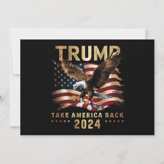 Trump 2024 Neem Amerika terug Amerikaanse vlag Tru Kaart (Voorkant)