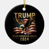 Trump 2024 Neem Amerika terug Amerikaanse vlag Tru Keramisch Ornament (Voorkant)