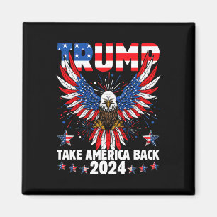 Trump 2024 Neem Amerika terug Amerikaanse vlag Tru Magneet