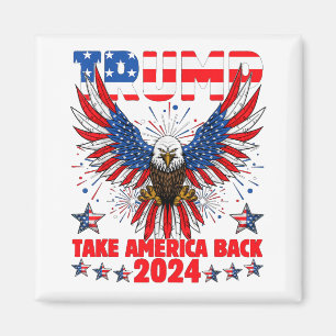 Trump 2024 Neem Amerika terug Amerikaanse vlag Tru Magneet
