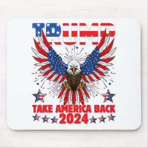 Trump 2024 Neem Amerika terug Amerikaanse vlag Tru Muismat