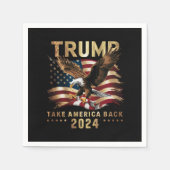 Trump 2024 Neem Amerika terug Amerikaanse vlag Tru Servet (Voorkant)