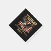 Trump 2024 Neem Amerika terug Amerikaanse vlag Tru Servet (Hoek)