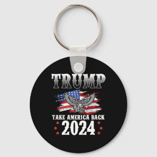 Trump 2024 Neem Amerika terug Amerikaanse vlag Tru Sleutelhanger