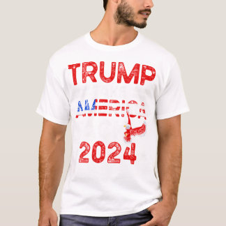 Trump 2024 Neem Amerika terug Amerikaanse vlag Tru T-shirt
