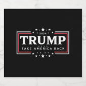Trump 2024 Neem Amerika Terug Bier Etiket (Enkel label)
