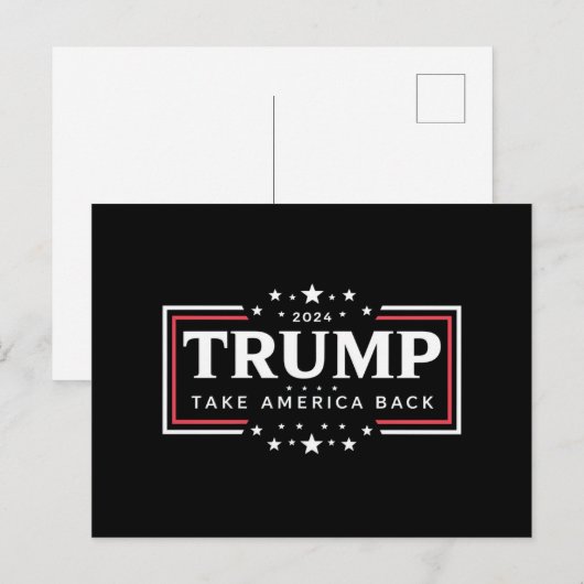 Trump 2024 Neem Amerika Terug Briefkaart (Voorkant / Achterkant)